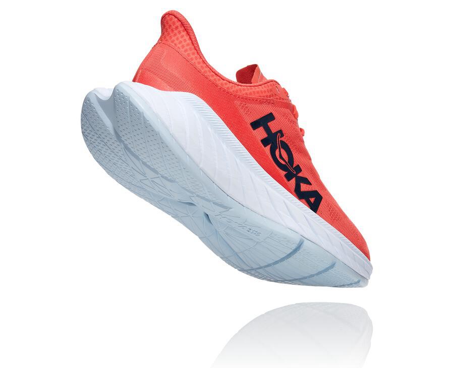 Tenis Hoka One One Feminino Vermelhas/Branco - Carbon X 2 - 715-YZIVWN